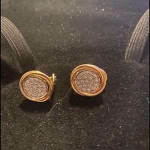 White Gold & Diamond Vintage Earrings